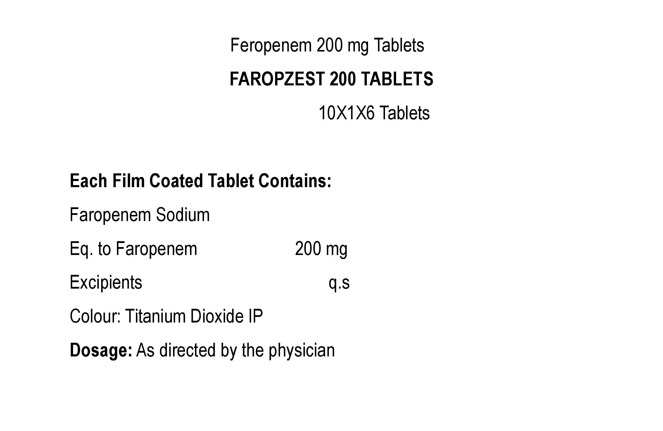 FAROPZEST 200 TABLET